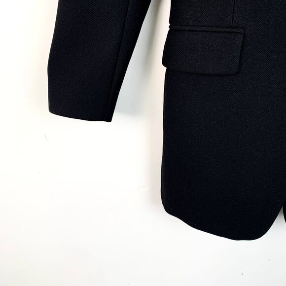 Hermès Black Double-Breasted Wool-Blend Blazer Size 34 XXS Made In Italy - Picture 4 of 6
